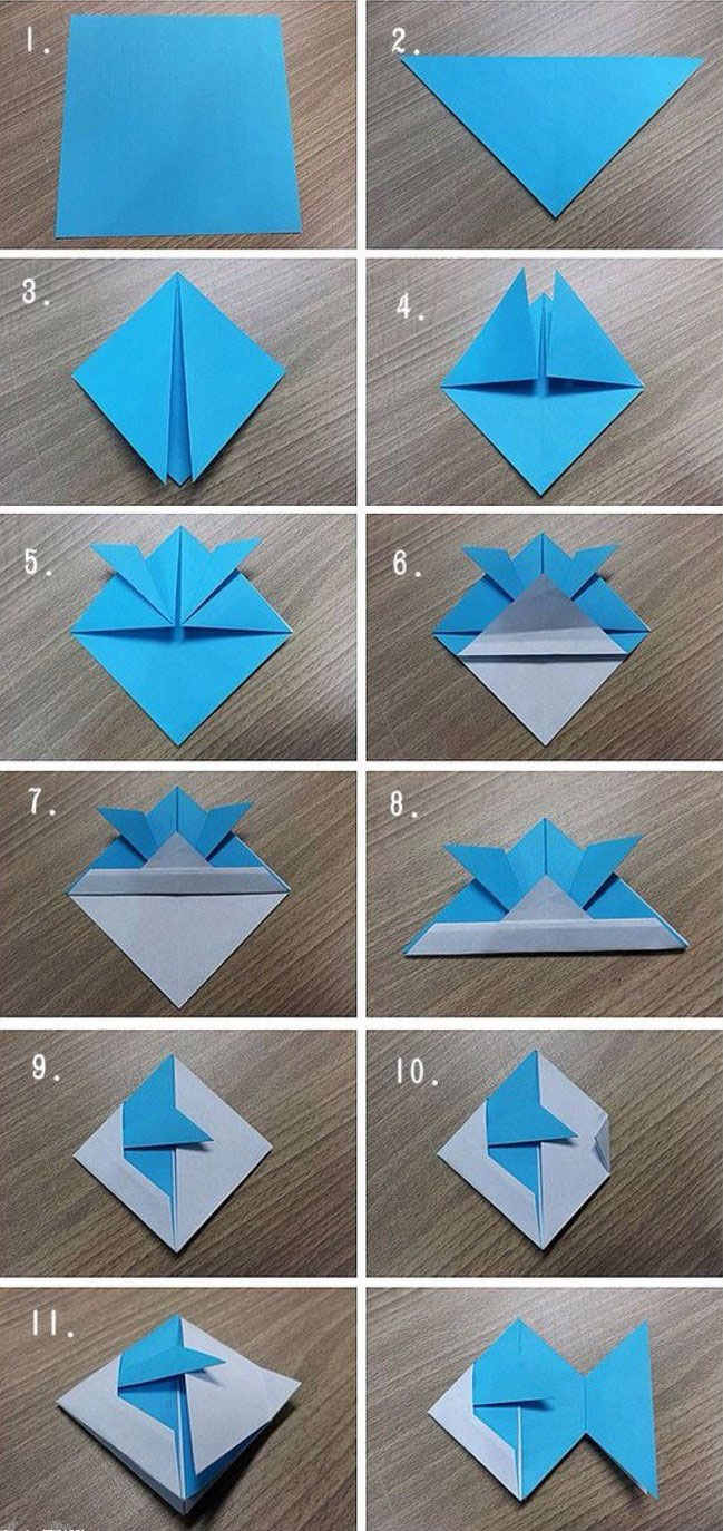 热带鱼折纸图解 热带鱼折纸怎么折?