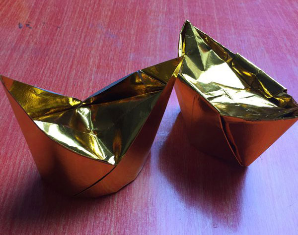金元宝的折法 折纸元宝教程