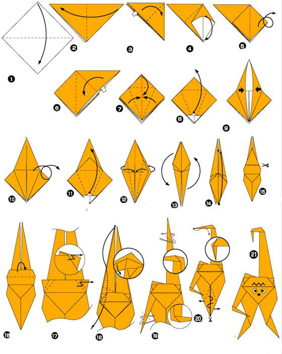 折纸小猴子的折法图片