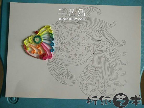 衍纸神仙鱼制作教程非常漂亮 -  www.shouyihuo.com