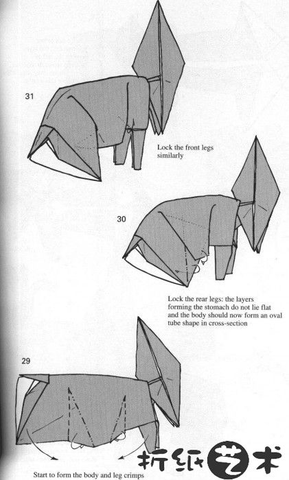 折纸大象从构型上和真实的大象看起来还是有着一些相似度的
