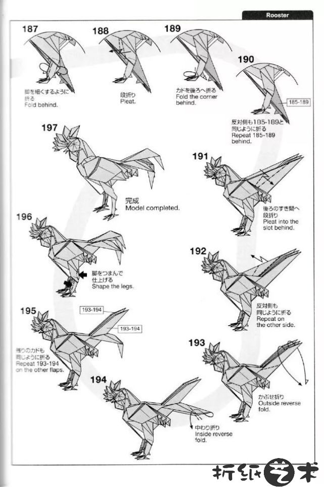 神谷哲史公鸡折纸，公鸡折纸怎么折