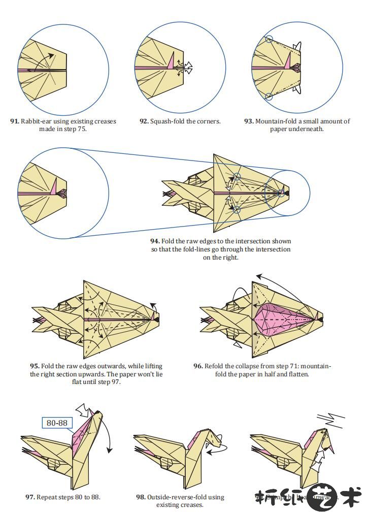 翼角兽(独角兽)折纸图解教程