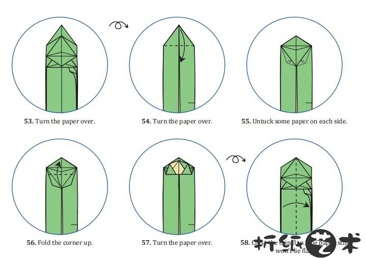 乌洛波罗米恩环折纸教程 蛇吞尾折纸步骤图解