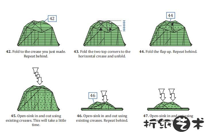 乌洛波罗米恩环折纸教程 蛇吞尾折纸步骤图解