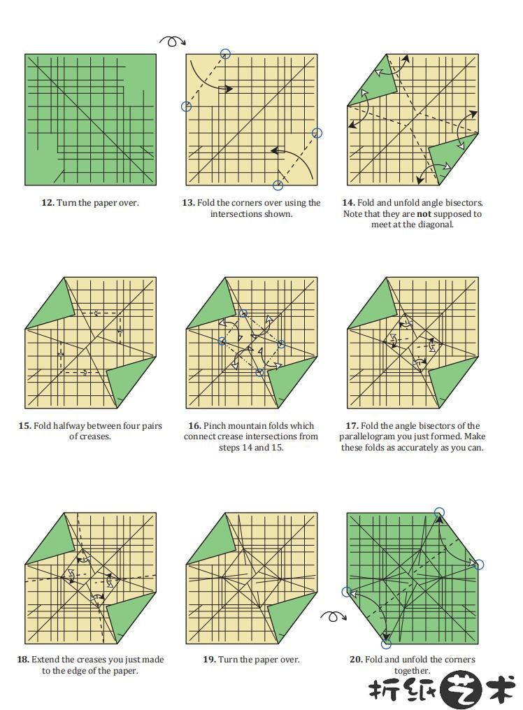 乌洛波罗米恩环折纸教程 蛇吞尾折纸步骤图解