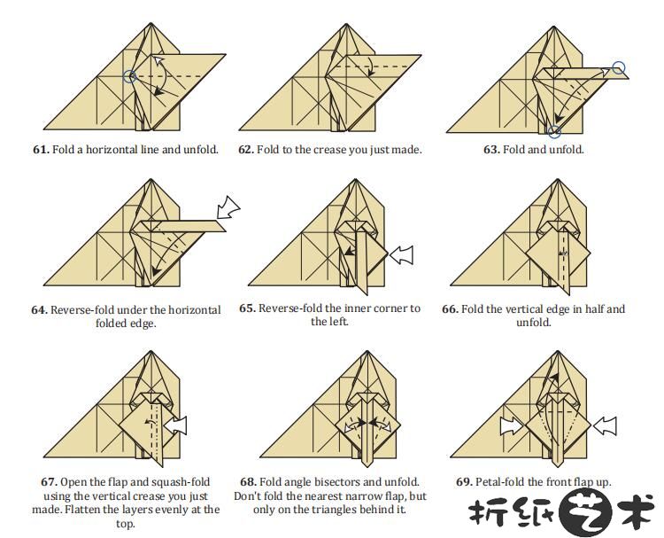 奇美拉折纸图解，chimera折纸教程步骤大全